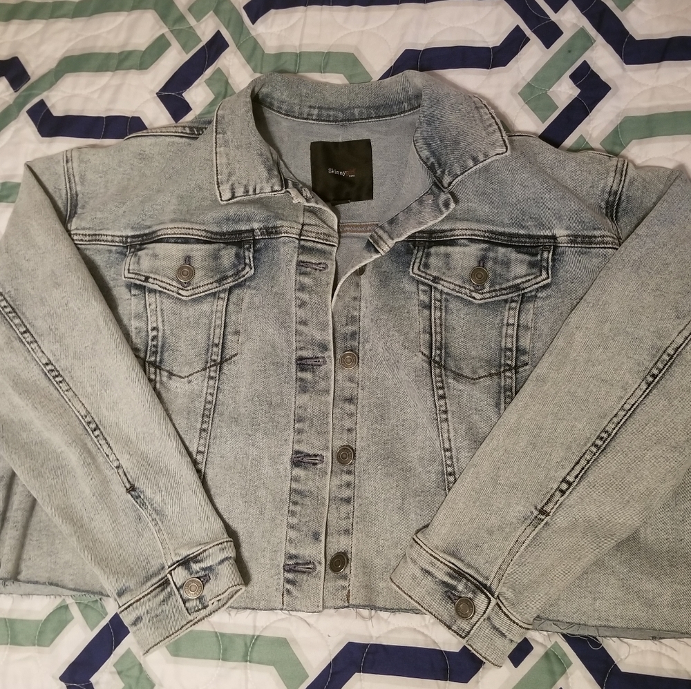 Cropped Jean Jacket,  Skinny Girl, Size 1X